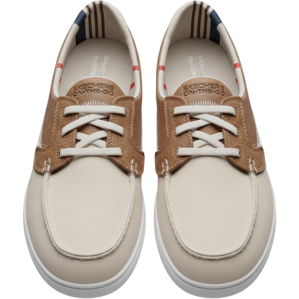Skechers On-The-Go Boat Shoes Womens 9 Natural Goga Mat Loafers 136070